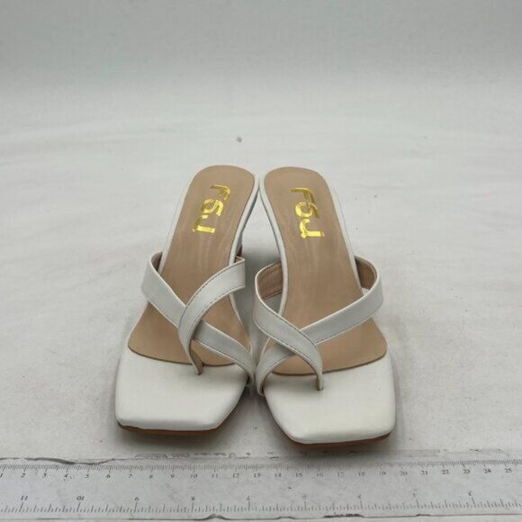 FSJ Women Casual Flip Flop Slide Mule Shoes Square Open Toe Thong Sandal Summer - Picture 3 of 8